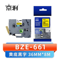 京利 标签色带36MM BZE-661 个 黄底黑字