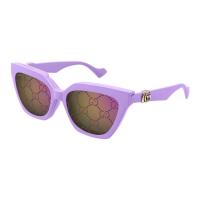Gucci/古驰太阳眼镜女款紫框渐变透明镜片复古时尚防紫外线