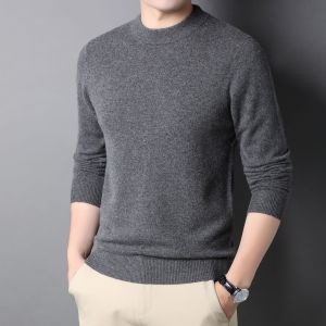 男装羊绒衫男秋冬新款绵羊毛半高领套头山羊绒男士针织衫_337