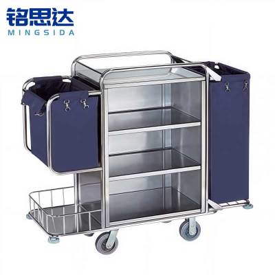 铭思达不锈钢布草车单通个