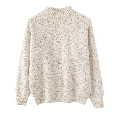 秋冬新款宽松慵懒风加厚针织衫韩版套头女士半高领外传显瘦针织衫_397