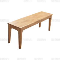 洛泰远 全实木长条凳餐桌凳换鞋凳床尾凳原木色1.5米