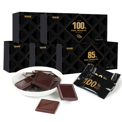 珍丽友约22片/盒俄罗斯风味每日纯黑巧克力减低0o无糖精可可脂卡健身小零食品 110g/盒舒缓情绪补充能量