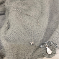 纯银项链吊坠轻奢高级感女秋冬毛衣链锆石转运珠百搭颈链饰品送女朋友老婆情人节七夕生日礼物