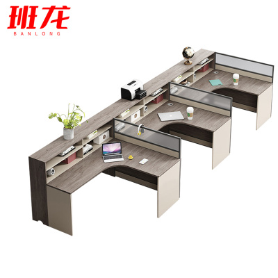 班龙办公工位三人位张