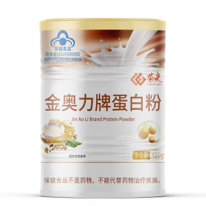 威海紫光金奥力牌无糖脱脂高蛋白粉400g 药店正品大豆乳清蛋白质粉男性女性成人孕妇青少年儿童老人蛋白营养增强免疫力保健品