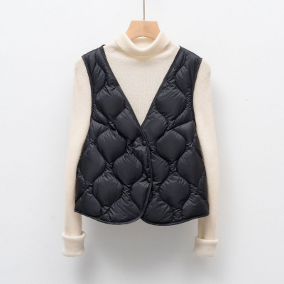 90鹅绒羽绒服女轻薄马甲葫芦新款秋冬简约内搭羽绒内胆