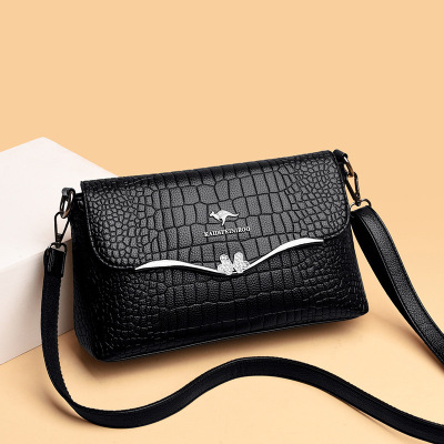 包包女包新款2026斜挎单肩包时尚鳄鱼纹小方包妈妈包欧美