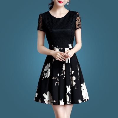 珂卡慕(KEKAMU)气质优雅休闲假两件套装时尚夏季连衣裙女2020新款显瘦大码女装裙子黑色默认颜色S