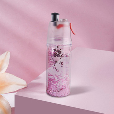 林檎运动喷雾水杯 创意便携式塑料简约水瓶抖音网红同款送男女生朋友闺蜜同学礼品杯子健身水壶生日送女朋友老婆生日礼物送女朋友