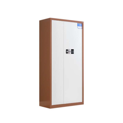 铭威盾保密柜财务档案柜文件柜办公室资料储物柜保险柜电子密码国保锁通体咖框白门-国保密码锁常规