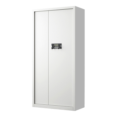 利特莱依指纹电子保密柜钢制密码文件柜档案柜矮柜保密资料柜办公柜通门白色:电子密码锁