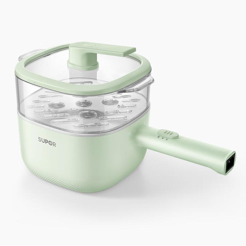 苏泊尔小煮锅电火锅学生宿舍锅电煮锅多功能火锅小型蒸锅一体锅2.6升 2.6L H2020FK842A