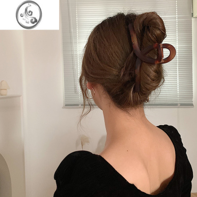 JiMi巨大无比!韩国奶奶抓夹洗澡后脑勺发夹子法式慵懒温柔ins发量多