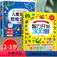2册:思维开发训练 + 智力开发300题[2-3岁] [正版]2-3岁宝宝书籍 幼儿全脑开发逻辑思维训练书 儿童益智早教
