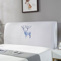 家柏饰(CORATED)北欧风床头罩套床头套软包防尘罩床背罩子保护套1.8床弹力布1.5床 鹿-01 床头宽度1.5米