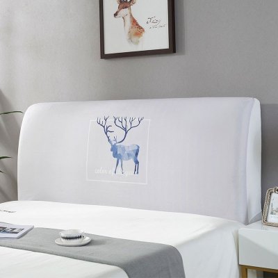 家柏饰(CORATED)北欧风床头罩套床头套软包防尘罩床背罩子保护套1.8床弹力布1.5床 鹿-01 床头宽度1.5米