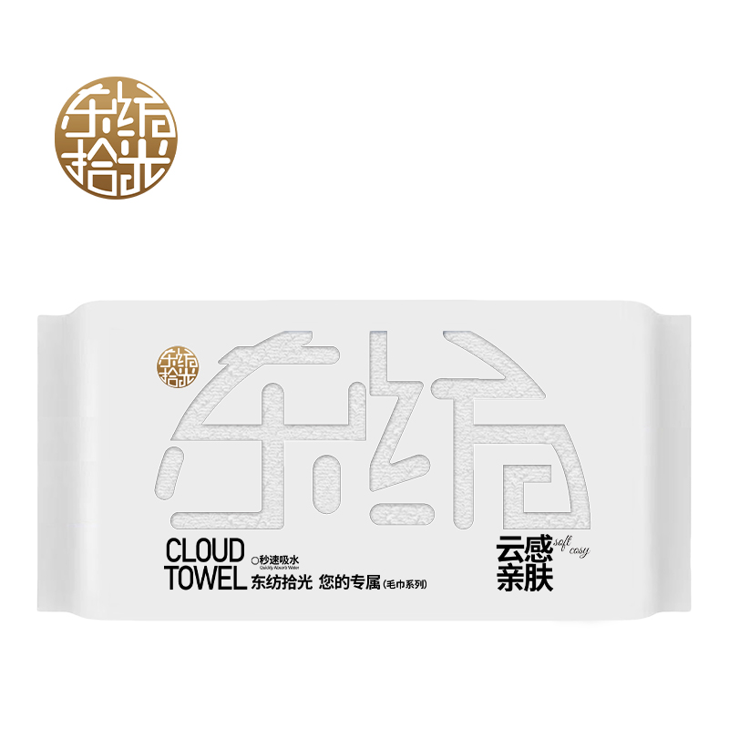 东纺拾光DF1006-02 阿瓦提长绒棉轻柔毛巾34*72cm 100g 白色 单位:条