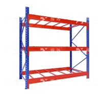 臻远 ZY4121473 重型货架仓储高位货架单层称重1000kg 蓝橘色主架3层