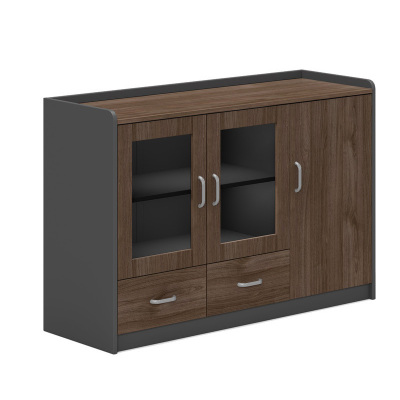 匡大板式储物柜三门茶水柜矮柜1.2米