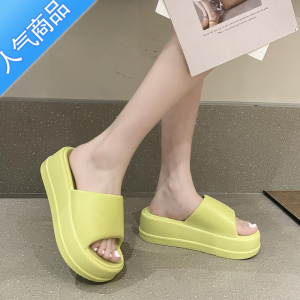 SUNTEK新款VA厚底拖鞋女夏季外穿网红增高软底防滑高跟洗澡凉拖鞋ins潮