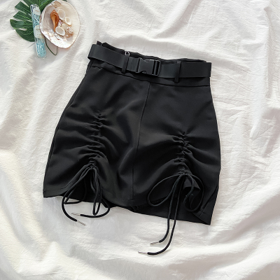 YIBUSHENG设计感不规则短裙女秋春季2021年新款法式小众轻熟a字半身裙子潮