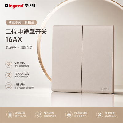 罗格朗/LEGRAND 二位多控开关 暗装 F6C/321B-C2 个