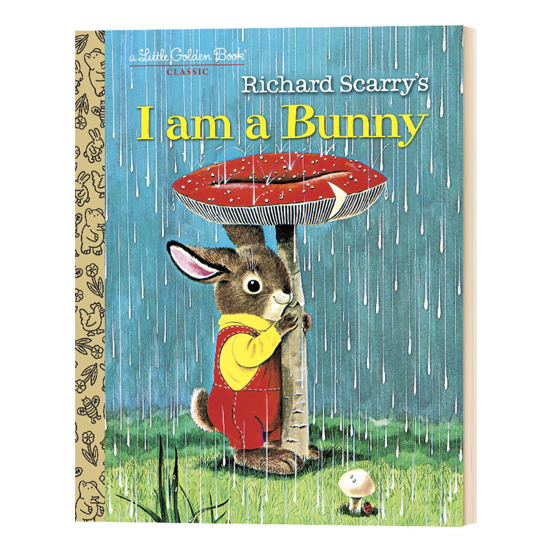 [正版图书]我是一只兔子 i am a bunny 斯凯瑞 英文原版儿童金色童书