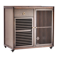 MULTIPOTENT竹木可移动茶车茶桌家用泡方华茶水柜大(不含电器)祥-福系列