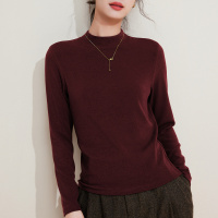 打底衫女半高领黑色内搭高级感秋冬针织大码女装新绵羊毛上衣