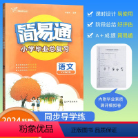 [简易通 小学毕业总复习]语文 小学升初中 [正版]2024版年小升初简易通小学毕业总复习语文六升七小学升初中素质测评考