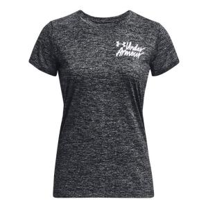 Under Armour女士速干透气运动T恤吸汗排湿健身训练跑步体操服 dark_gray_(dark_gray_/_white) XS