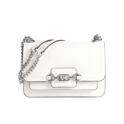 迈克·科尔斯(MICHAEL KORS)白色徽标斜挎包翻盖开合小巧便携女士