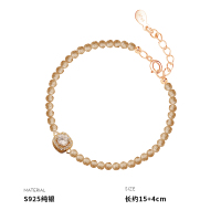 925纯银闪亮菱珠手链女手环手饰个性小众创意简约时尚新款送女朋友老婆情人节七夕生日礼物