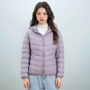 女装秋冬新款新国标90绒轻薄羽绒服女款女式带帽简约外套