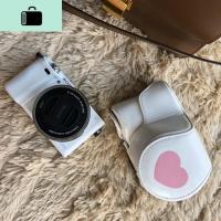 NEW LAKE少女可爱相机包微单相机套适合索尼富士佳能M100M6M50A6000A5100NEW LA 白数码相机包