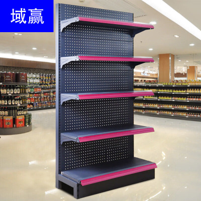 域赢超市货架便利店药店组合连体货架双面加厚款副架5层 900*900*1650