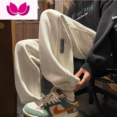 七斓灰色束脚卫裤男款春季潮牌长裤男士运动裤大码青少年男生休闲裤子