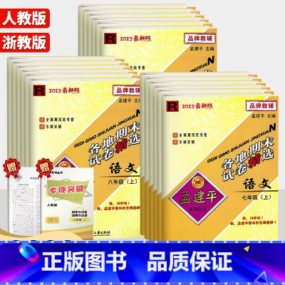 语文/人教版 八年级上 [正版]2024新版孟建平各地期末试卷精选初中七八九年级上册下册语文数学英语科学人教版浙教版外研