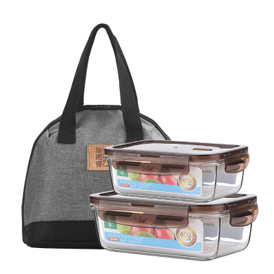 斯阁睿耐热玻璃保鲜盒 贝壳保温包两件套装SGR-125A