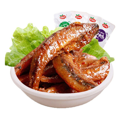 口水娃口水鱼（香辣味）500g散装约55包辣味休闲零食麻辣小鱼仔湖南特产