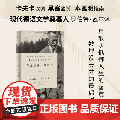 与瓦尔泽一起散步 卡尔泽利希著 文学类书籍现代德语文学奠基人珍贵对话录 卡夫卡、黑塞、本雅明高度推崇 正版书籍