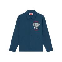 高田贤三(Kenzo)运动潮流长袖尼龙头层夹克男午夜蓝休闲衬衫领带