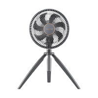 摩摩飞电风扇小型无线户外便携降噪低音续航持久灰色MR3701