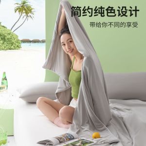 夏凉被凉感空调被冰丝夏凉夏季可机水洗单人薄款被子双人被子