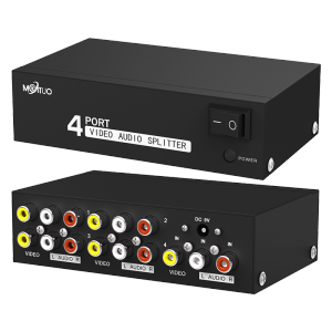 迈拓维矩MT-104AV av分配器1进4出rca分配器一分四音视频信号分配器