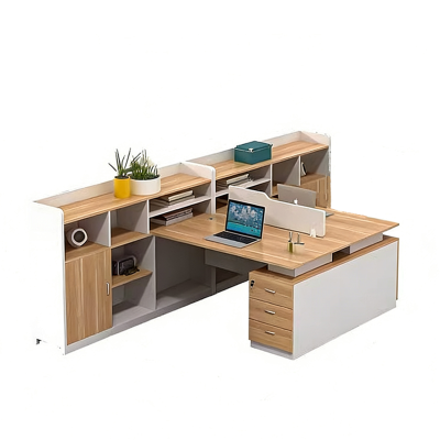 迅迈 T型两人位[含柜]职员办公桌 屏风卡座财务桌 280*120*110cm 单位 ; 套