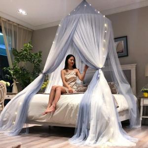 美帮汇新款公主风吊顶蚊帐圆顶吊帐1.5米床1.8m家用1.2米免安装2米