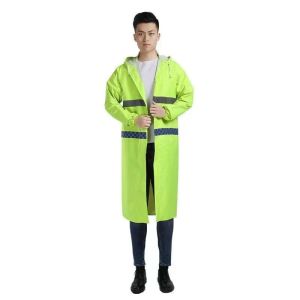 劳保帆布工地雨衣连体防暴雨全身户外男女加厚长款牛津布徒步雨披