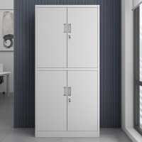 格具(GEJU)办公室文件柜铁皮柜带锁储物柜子阳台杂物存放柜钢制 通双文件柜